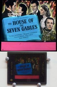 c020 HOUSE OF THE SEVEN GABLES glass slide '40 Sanders