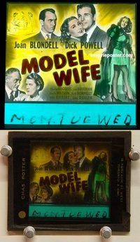 c062 MODEL WIFE glass slide '41 Joan Blondell, Powell