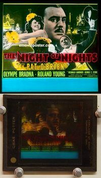 c130 NIGHT OF NIGHTS glass slide'39 Pat O'Brien, Bradna
