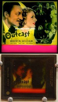 c184 OUTCAST movie glass slide '37 Warren William