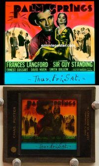 c194 PALM SPRINGS glass slide'36 sexy Frances Langford!