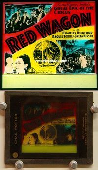 c281 RED WAGON movie glass slide '36 Charles Bickford
