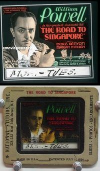 c288 ROAD TO SINGAPORE glass slide '31 William Powell