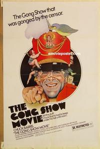 c506 GONG SHOW MOVIE one-sheet movie poster '80 Chuck Barris, Nelson art!