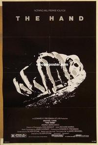 c513 HAND one-sheet movie poster '81 Oliver Stone, Michael Caine
