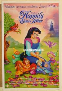 c515 HAPPILY EVER AFTER DS one-sheet movie poster '90 animated cartoon