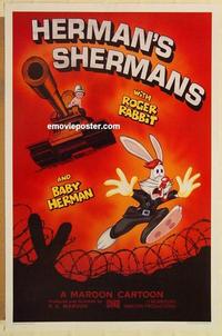 c526 HERMAN'S SHERMANS one-sheet movie poster '88 Roger Rabbit, Baby!