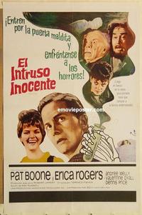 c530 HORROR OF IT ALL Spanish/US one-sheet movie poster '64 Pat Boone