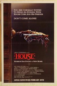 c533 HOUSE advance one-sheet movie poster '86 great severed hand image!