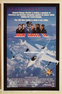 c549 IRON EAGLE 2 one-sheet movie poster '88 Louis Gossett Jr, cool jets!