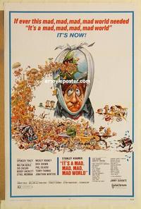 c551 IT'S A MAD, MAD, MAD, MAD WORLD one-sheet movie poster R70 Jack Davis