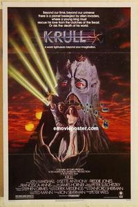 c566 KRULL one-sheet movie poster '83 great sci-fi fantasy image!