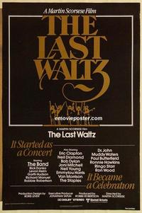 c573 LAST WALTZ one-sheet movie poster '78 Martin Scorsese, rock & roll!