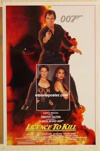 c578 LICENCE TO KILL one-sheet movie poster '89 Timothy Dalton, James Bond