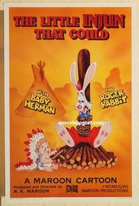 c580 LITTLE INJUN THAT COULD one-sheet movie poster '88 Roger Rabbit