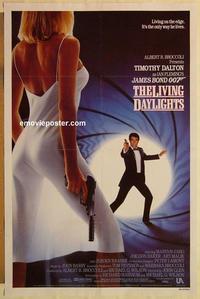 c582 LIVING DAYLIGHTS one-sheet movie poster '86 Tim Dalton as James Bond