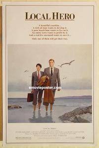 c583 LOCAL HERO one-sheet movie poster '83 Burt Lancaster, classic!