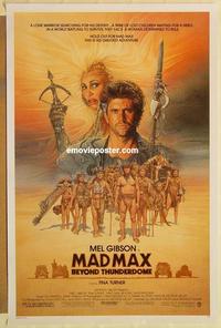 c593 MAD MAX BEYOND THUNDERDOME one-sheet movie poster '85 Mel Gibson