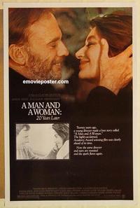 c595 MAN & A WOMAN 20 YEARS LATER one-sheet movie poster '86 Anouk Aimee