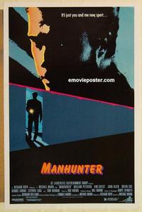 c600 MANHUNTER one-sheet movie poster '86 Hannibal Lector, Red Dragon!