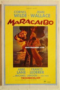 c603 MARACAIBO one-sheet movie poster '58 Cornel Wilde, Jean Wallace