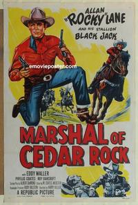 c605 MARSHAL OF CEDAR ROCK one-sheet movie poster '53 Allan Rocky Lane