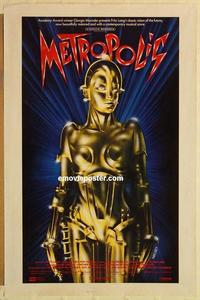 c607 METROPOLIS one-sheet movie poster R84 Fritz Lang classic sci-fi!