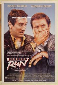 c612 MIDNIGHT RUN DS one-sheet movie poster '88 De Niro, Grodin