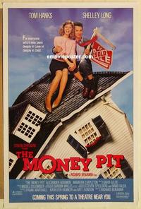 c615 MONEY PIT advance one-sheet movie poster '86 Steven Spielberg, Tom Hanks