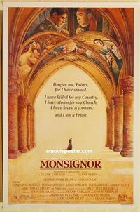 c616 MONSIGNOR one-sheet movie poster '82 religious Christopher Reeve!