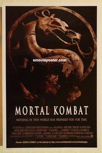 c622 MORTAL KOMBAT DS one-sheet movie poster '95 Christopher Lambert