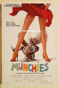 c626 MUNCHIES one-sheet movie poster '87 Roger Corman, great image!