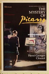 c630 MYSTERY OF PICASSO one-sheet movie poster R86 Clouzot & Pablo