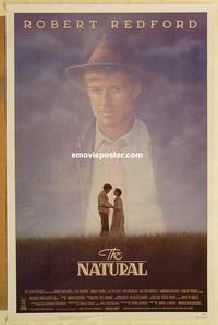 c635 NATURAL one-sheet movie poster '84 Robert Redford, baseball!
