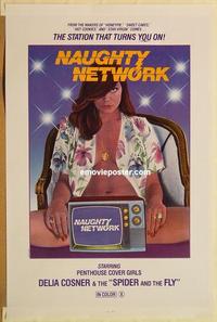 c636 NAUGHTY NETWORK one-sheet movie poster '81 turns YOU on!