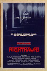 c645 NIGHTHAWKS one-sheet movie poster '81 Sylvester Stallone, Hauer