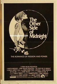 c657 OTHER SIDE OF MIDNIGHT one-sheet movie poster '77 Marie-France Pisier