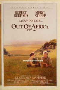 c658 OUT OF AFRICA one-sheet movie poster '85 Redford, Streep