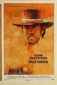 c661 PALE RIDER one-sheet movie poster '85 great Dudash art of Eastwood!