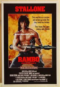 c689 RAMBO FIRST BLOOD 2 one-sheet movie poster '85 Sylvester Stallone