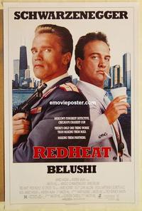 c691 RED HEAT one-sheet movie poster '88 Schwarzenegger, James Belushi