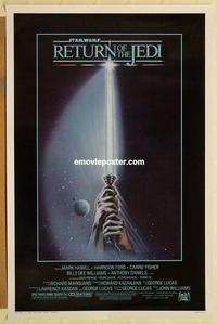 c694 RETURN OF THE JEDI one-sheet movie poster '83 George Lucas classic!