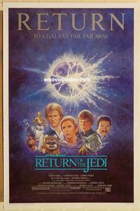 c695 RETURN OF THE JEDI one-sheet movie poster R85 George Lucas classic!
