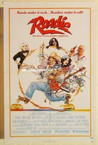 c703 ROADIE one-sheet movie poster '80 Meat Loaf, Alice Cooper, rock!