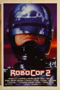 c706 ROBOCOP 2 DS one-sheet movie poster '90 Peter Weller, cyborg policeman!