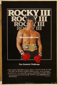 c707 ROCKY 3 one-sheet movie poster '82 Sylvester Stallone, Mr. T