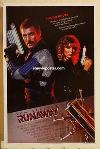 c711 RUNAWAY one-sheet movie poster '84 Tom Selleck, Gene Simmons!