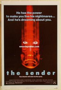 c724 SENDER one-sheet movie poster '82 living nightmares!