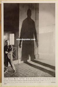 c729 SHADOWS & FOG one-sheet movie poster '92 Woody Allen, Bates, Cusack