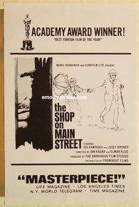 c732 SHOP ON MAIN STREET one-sheet movie poster '65 Ida Kaminska, Czech!